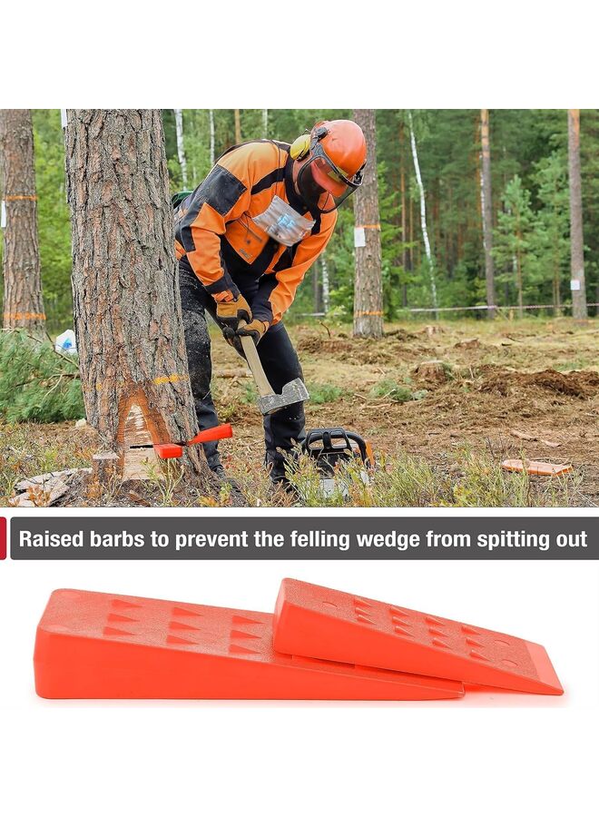 LAMAY Spiked felling wedges, splitting wedges, plastic wedges, felling tools and equipment, chain saw wedges for trees（Red） - Image 5